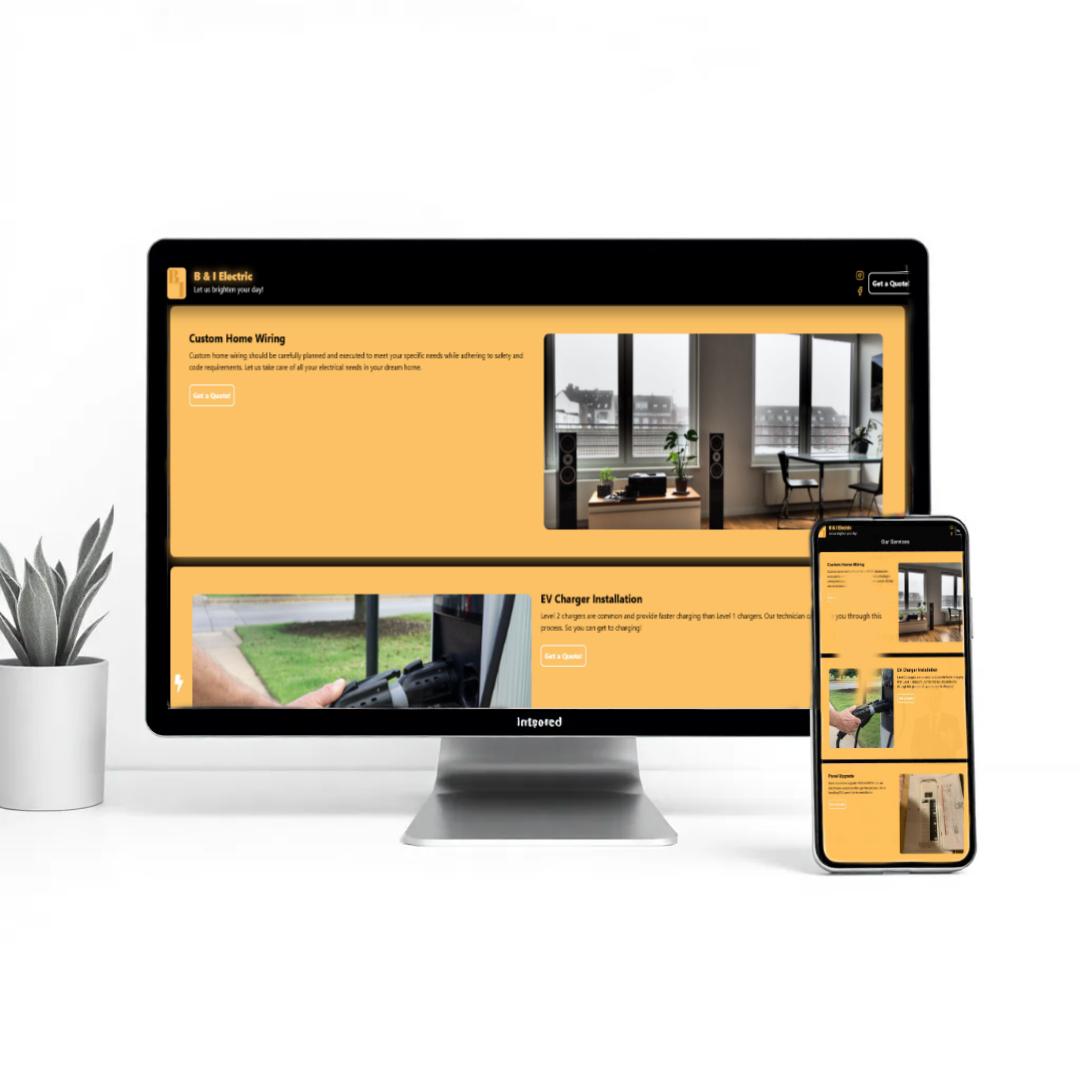 A service catalog application combining technical excellence with effective UX design to showcase specialized electrical services and improve client engagement.